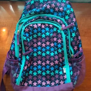 EUC Star Rainbow Blue Teal Purple Girls Crokt Target Laptop Backpack School
